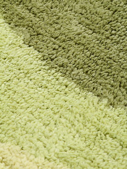 Коврик для ванной, 0.48х0.78 м, полиэстер, зеленый, Silvano, Волна, Y4-11466