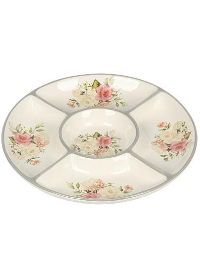 Менажница керамика, 26 см, 5 секций, Prima Collection, Белла Анна, PC75BA5