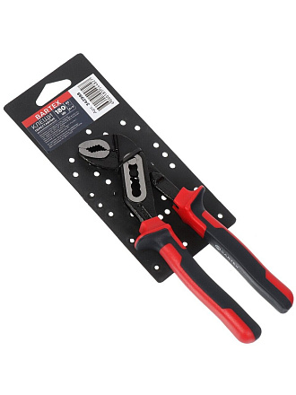 Клещи переставные, рукоятка двухкомпонентная, полированные, Bartex, 180 мм