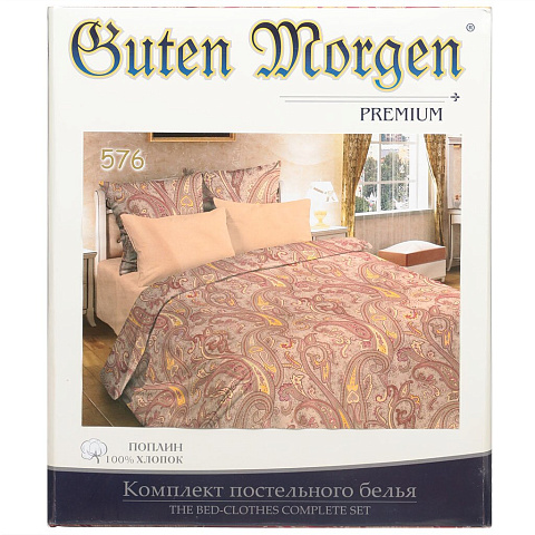 т КПБ Гутен Морген Семейный Поплин (2н50*70, пр214*240, 2под215*143) рис 576 с нав 50*70