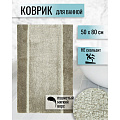 Коврик для ванной, 0.5х0.8 м, полиэстер, темно-бежевый, Aqwin, Грета, TR1554YDB - фото 3