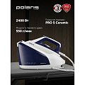 Парогенератор Polaris, PSS 8080K, 2400 Вт, керамика, вертикальное отпаривание, 1.8 л, 2 м, синий - фото 2