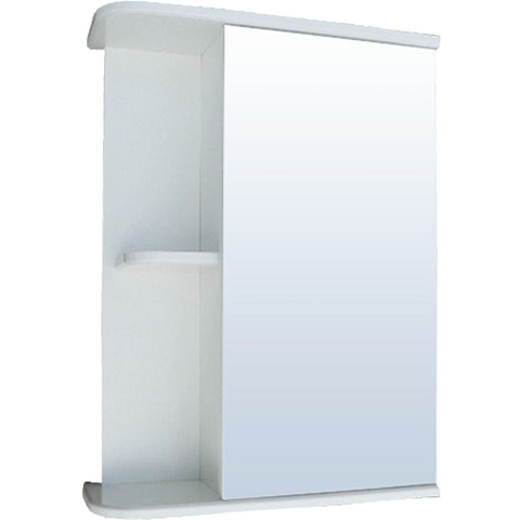 Зеркало-шкаф правое, 50х70 см, прямоугольное, белое, с полочкой, Doratiz, Гретта 50, 2711.047