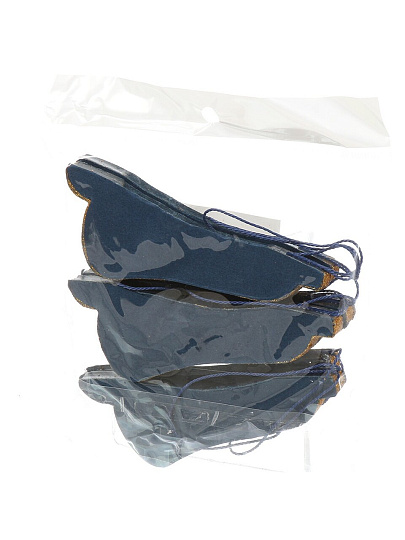 Елочное украшение Колокольчик, 6 шт, синий с блеском, бумага, Y4-9811