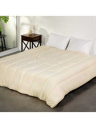 Одеяло 2-спальное, 172х205 см, Овечья шерсть, 250 г/м2, всесезонное, чехол 100% полиэстер, кант, Майская ночь