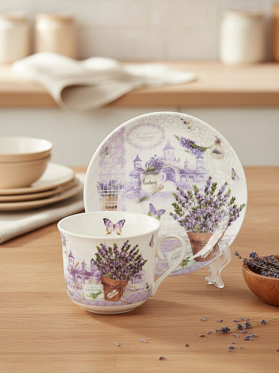 Чайная пара керамика, 2 предмета, на 1 персону, Прованс, B060807