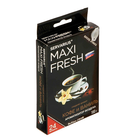 Ароматизатор в машину под сиденье, сухой, Maxifresh, Кофе и Ваниль, MF-119