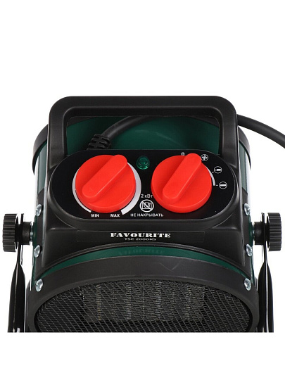 Пушка тепловая электрическая, Favourite, TSE 2000RS, 2 кВт, 158 м³/ч, керамический элемент, 2 режима, круглая, 138102002