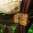 Мебель садовая Ялта, темная, стол, 70.5х70.5х56.5 см, 2 кресла, 1 диван, подушка бежевая, 120 кг, 132.5х84.6х91.5 см, IND04 - фото 2