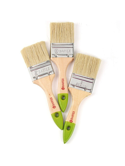 Набор кистей Bartex, Стандарт, 3 шт, 50 мм, натуральная щетина, рукоятка дерево