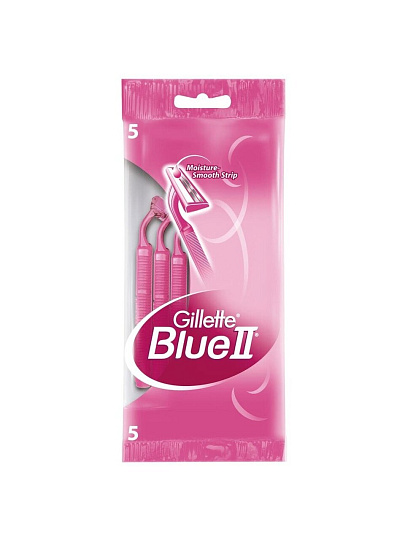 Станок для бритья Gillette, Blue II, для женщин, 5 шт