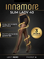 Колготки Innamore, Slim Lady, 40 DEN, р. 4, nero/черные, с шортиками