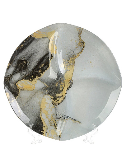 Менажница стекло, 29 см, круглая, Daniks, Флюид