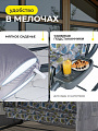 Качели садовые 3-местные, 225х136х172 см, 350 кг, Дублин, раскладываются в кровать, с москитной сеткой, антрацит, цветы, A51A.563, металл - фото 5