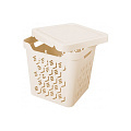 Ящик хозяйственный, 18 л, 28.6х28.6х28.6 см, с крышкой, бежевый, Бытпласт, Deluxe, 433242707 - фото 3