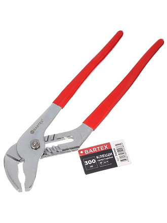 Клещи переставные, рукоятка ПВХ, полированные, Bartex, 300 мм