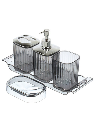 Набор для ванной 5 предметов, в ассортименте, пластик, 30.5х10х11 см, Y4-11242