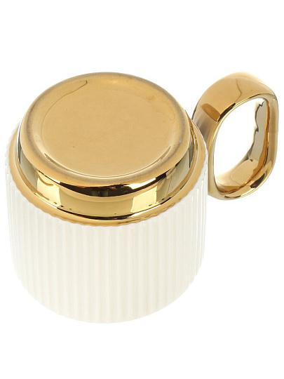 Чайная пара керамика, на 1 персону, 220 мл, Грани, с бамбуковым блюдцем и ложкой, Y4-9002, в ассортименте