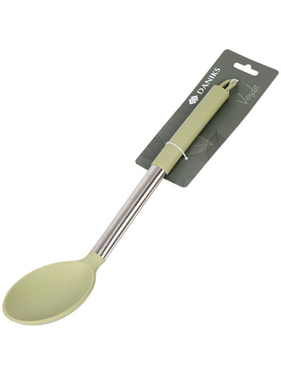 Ложка поварская силикон, навеска, Daniks, Verde, JA20206486-5
