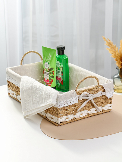 Корзина плетеная, прямоугольная, 36*24*11 см, Y4-9658