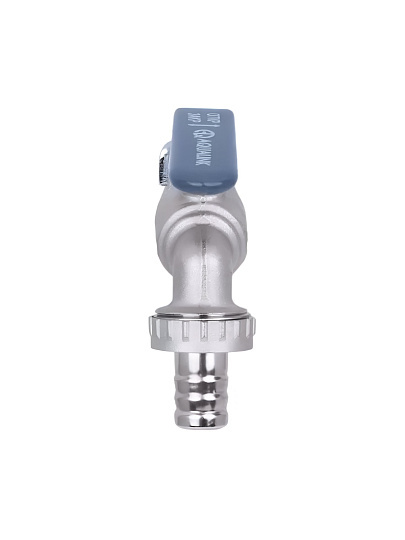 Кран водоразборный 3/4", ш-ш, латунь, со штуцером, ручка, DN 20, AquaLink