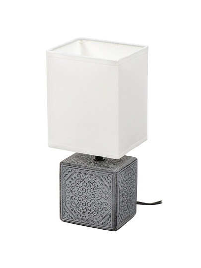 Светильник настольный E14, черный, абажур белый, RL-TL009-2