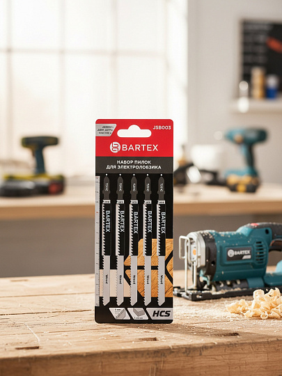 Набор пилок для электролобзика, Bartex, T311С, по дереву, ДВП, ДСП, 5 шт, 126 мм, 4-65 мм, JSB003
