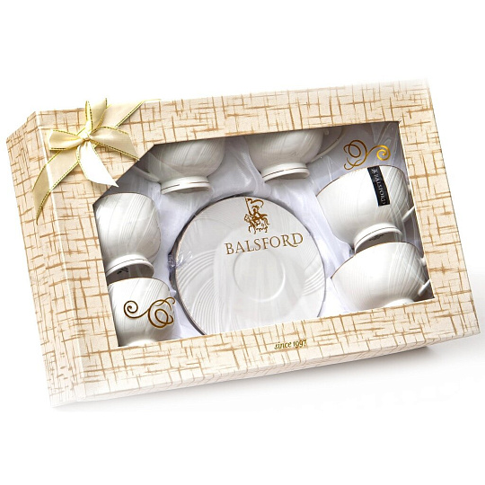 Набор чайный фарфор, 12 предметов, на 6 персон, 220 мл, Balsford, Грация Линар, 101-01076, подарочная упаковка