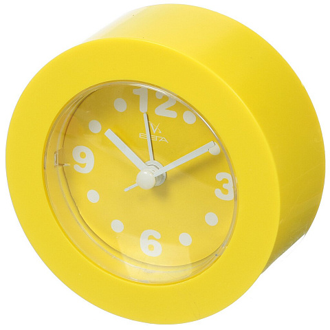Часы-будильник настольные, желтые, Новый день, 6809