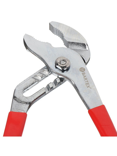Клещи переставные, рукоятка ПВХ, полированные, Bartex, 250 мм