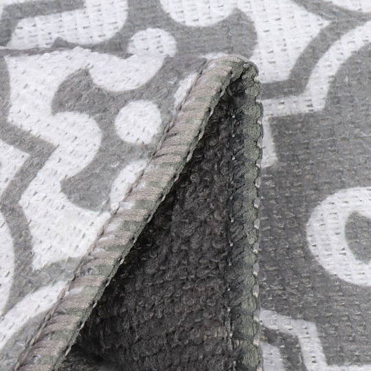 Коврик для сушки посуды микрофибра, 38х51 см, серый, B180024