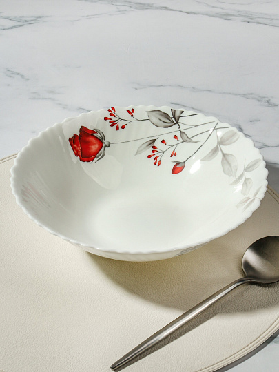 Салатник стеклокерамика, круглый, 24х6.5 см, 1500 мл, низкий, Вероника, Daniks, LHDW95/220303