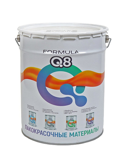 Грунт-эмаль Formula Q8, по ржавчине, быстросохнущая, алкидная, серая, 20 кг