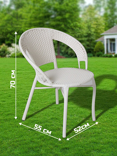 Мебель садовая Лаверна, стол, 55х55х60 см, 4 стула, 55х52х70 см, C010034