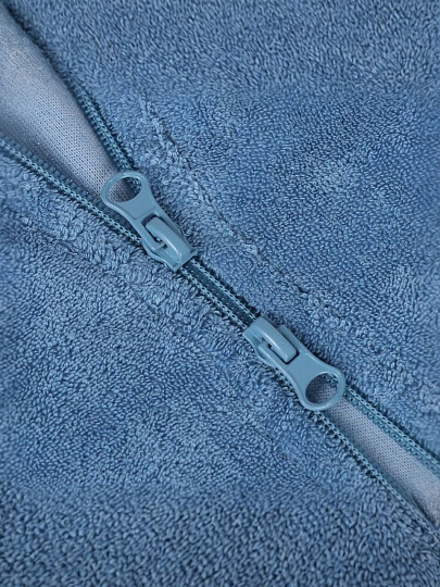 Халат женский, махровый, 80% хлопок, 20% полиэстер, темно-голубой, 48, Багира, LX 13-005/1