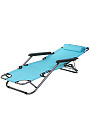 Шезлонг пляжный склад, мет-л, 153х60х80 см, 100 кг, син, оксфорд 600D - фото 4