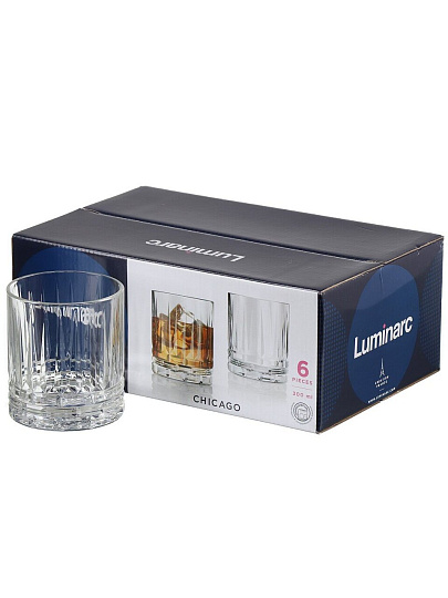 Стакан 300 мл, стекло, 6 шт, Luminarc, Чикаго, низкий, O0514