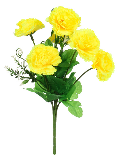 Цветок искусственный декоративный пасхальный, Гвоздика, 7 головок, 30 см, в ассортименте, FP227