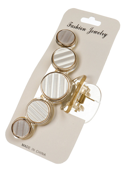 Заколка с прламутровыми вставками, 10см, A110109