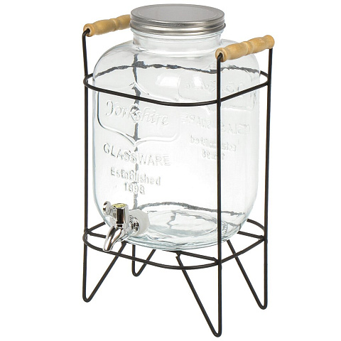Лимонадница стекло, 5 л, металлическая подставка, AYM00371