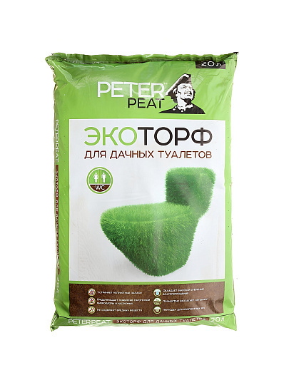 Торф для дачных туалетов, Peter Peat, Торф эко, 20 л, Т-01-20