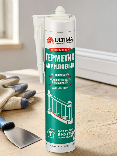 Герметик акриловый, Ultima, SealUl, SealUlt_280, 280 мл, белый