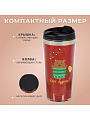 Термокружка нержавеющая сталь, пластик, 0.42 л, Daniks, Чаек будешь, колба нержавеющая сталь, FD-06-18 - фото 2