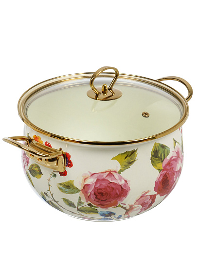 Кастрюля 5 л, крышка стекло, Daniks, Pions, индукция