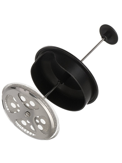 Френч-пресс 1 л, стекло, пластик, Daniks, черный