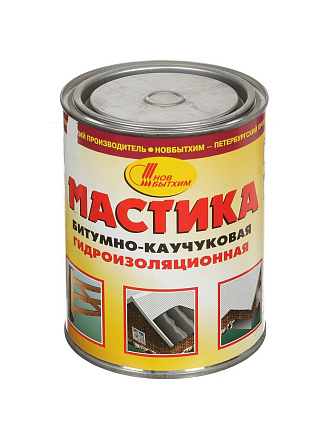 Мастика НовБытХим, битумно-каучуковая, 1 л