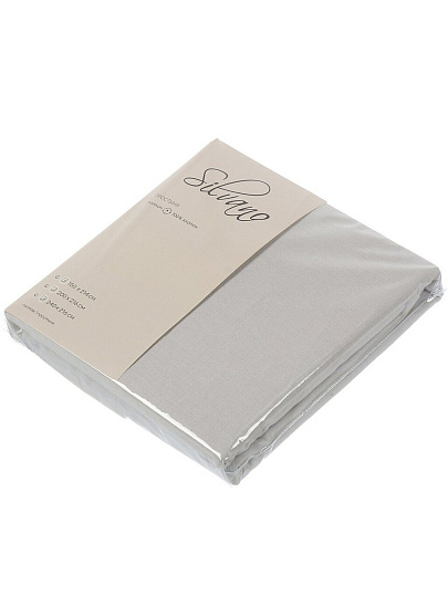 Простыня 2-спальная, 200 х 216 см, 100% хлопок, поплин, Silvano, Тауп