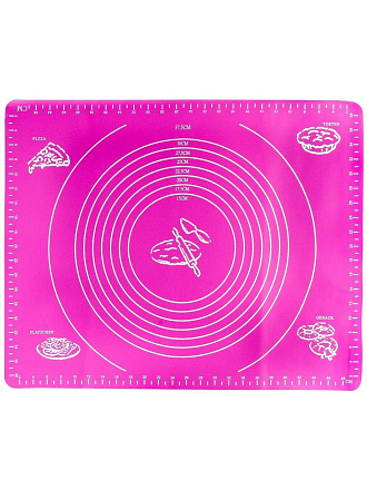 Коврик кухонный силикон, 40х50 см, фуксия, Y3-1339