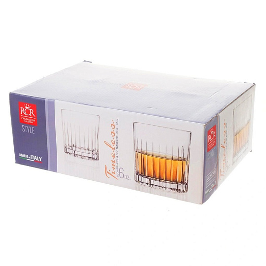 Стакан 360 мл, хрустальное стекло, 6 шт, RCR, Timeless, 28319