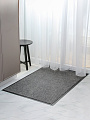 Коврик грязезащитный, 80х120 см, прямоуг, резина, с ковролином, ребристый, серый,35-061/w - фото 2